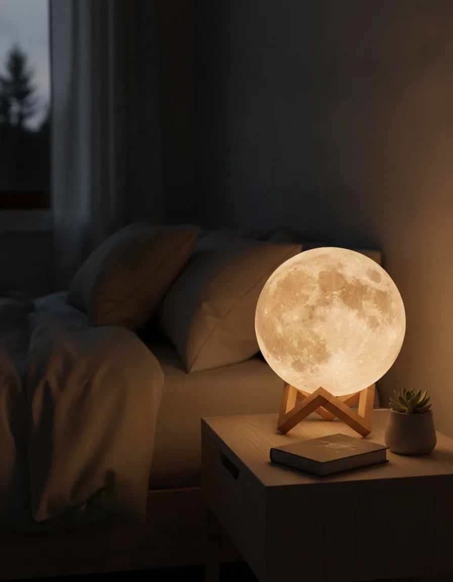 Lampe Lune LUNA 3D - Ambiance Féerique & Zen