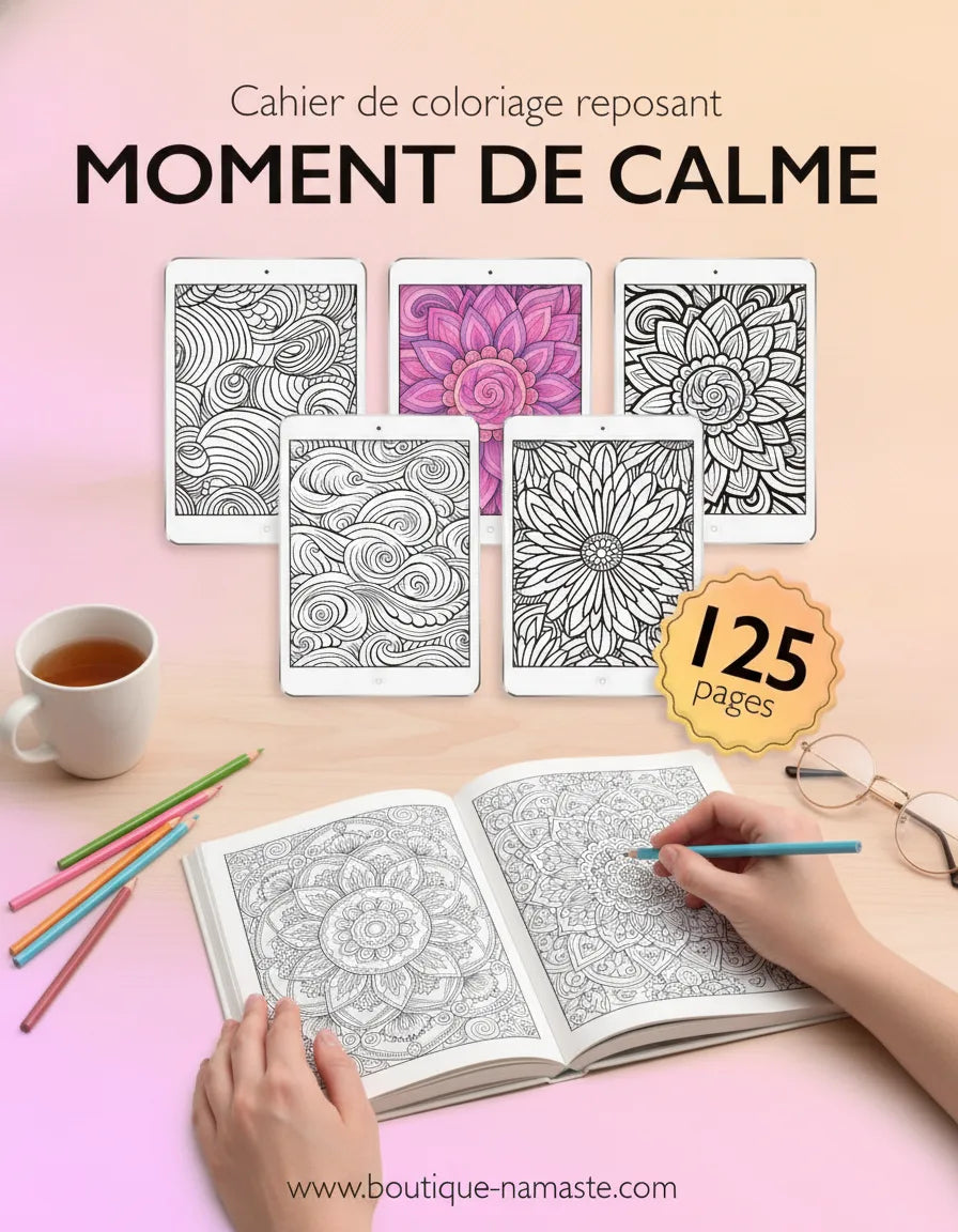 Cahier de Coloriage Anti-Stress 'Moments de Calme'