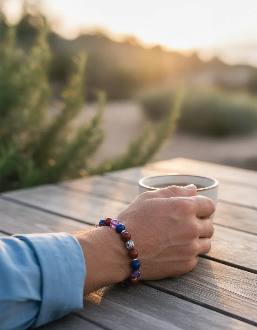 Bracelet Améthyste, Jaspe & Lapis Lazuli - Confort Articulaire