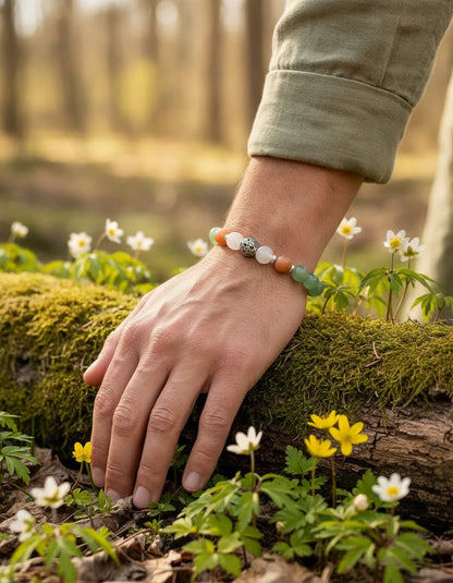 Bracelet Énergies du Printemps : Pierre de Lune, Soleil & Aventurine