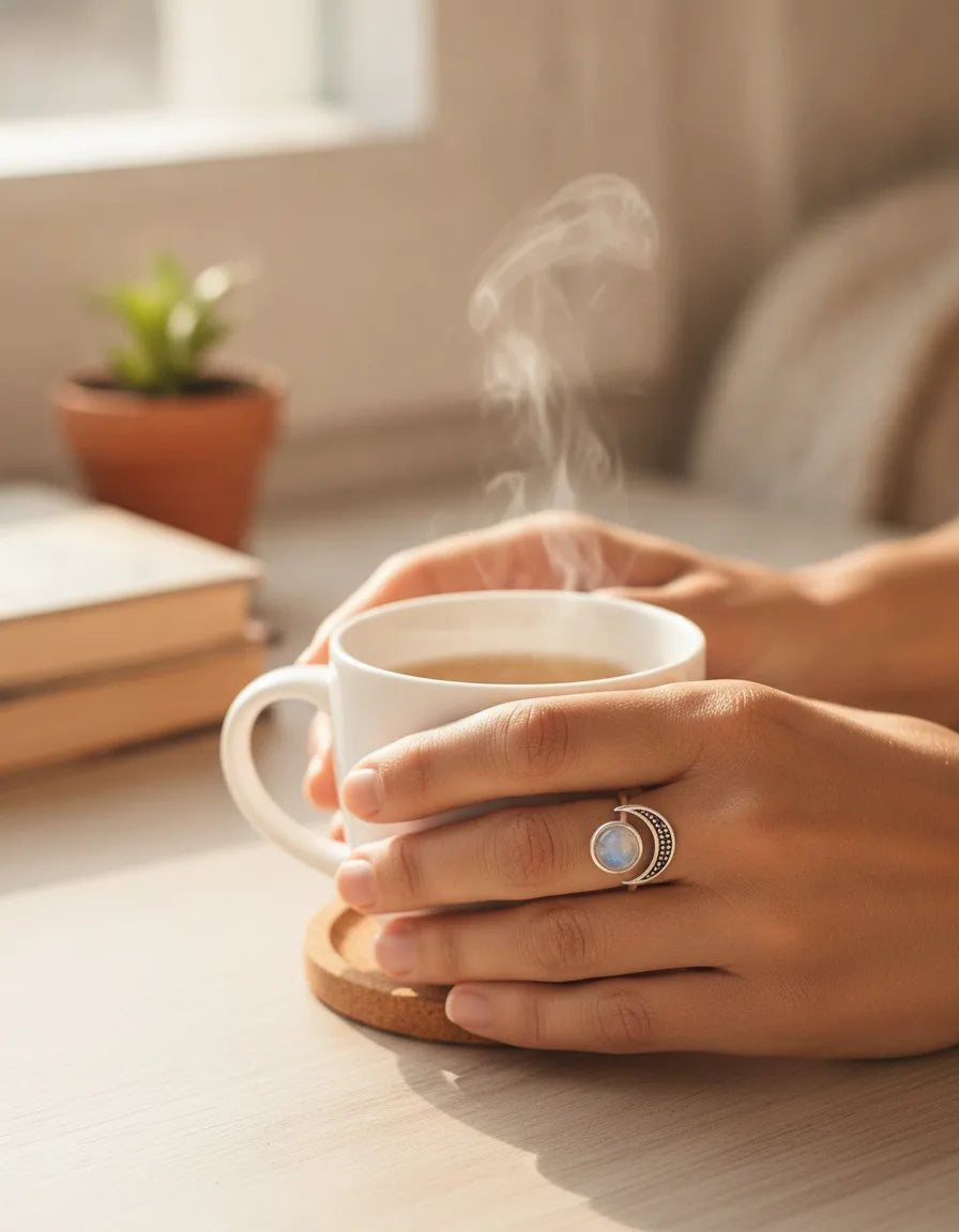 Bague Pierre de Lune Renaissance Lunaire