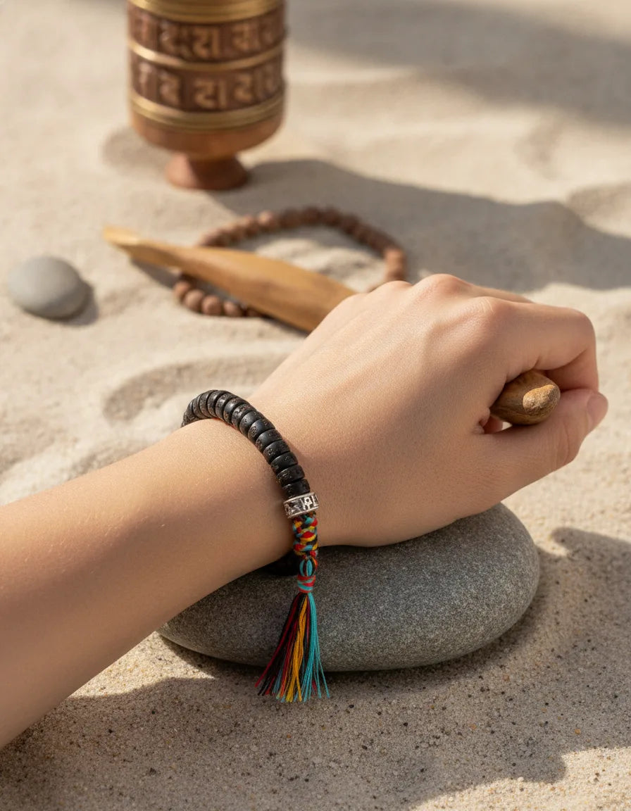 Bracelet Tibétain Om Mani Padme Hum - Porte-Bonheur Artisanal