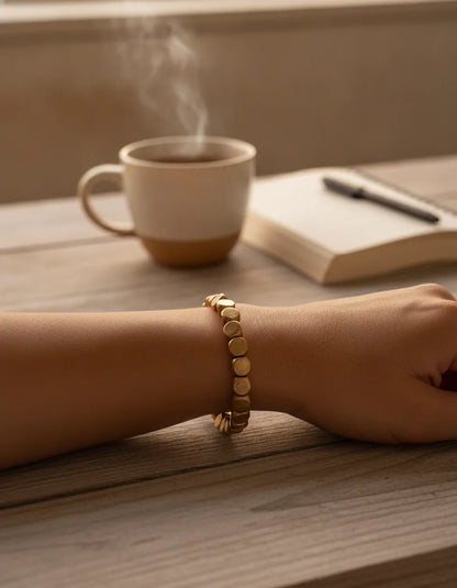 Bracelet Bouclier Tibétain Cuivre Ajustable