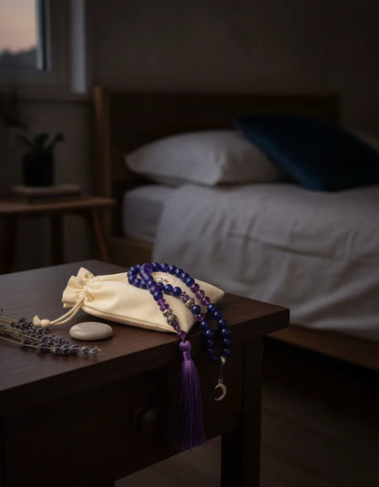 Mâlâ Douce Nuit : Améthyste, Hématite, Tourmaline pour un Sommeil Paisible