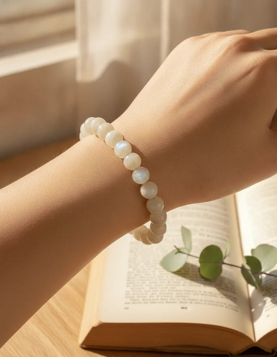 Bracelet Pierre de Lune : Intuition & Féminité