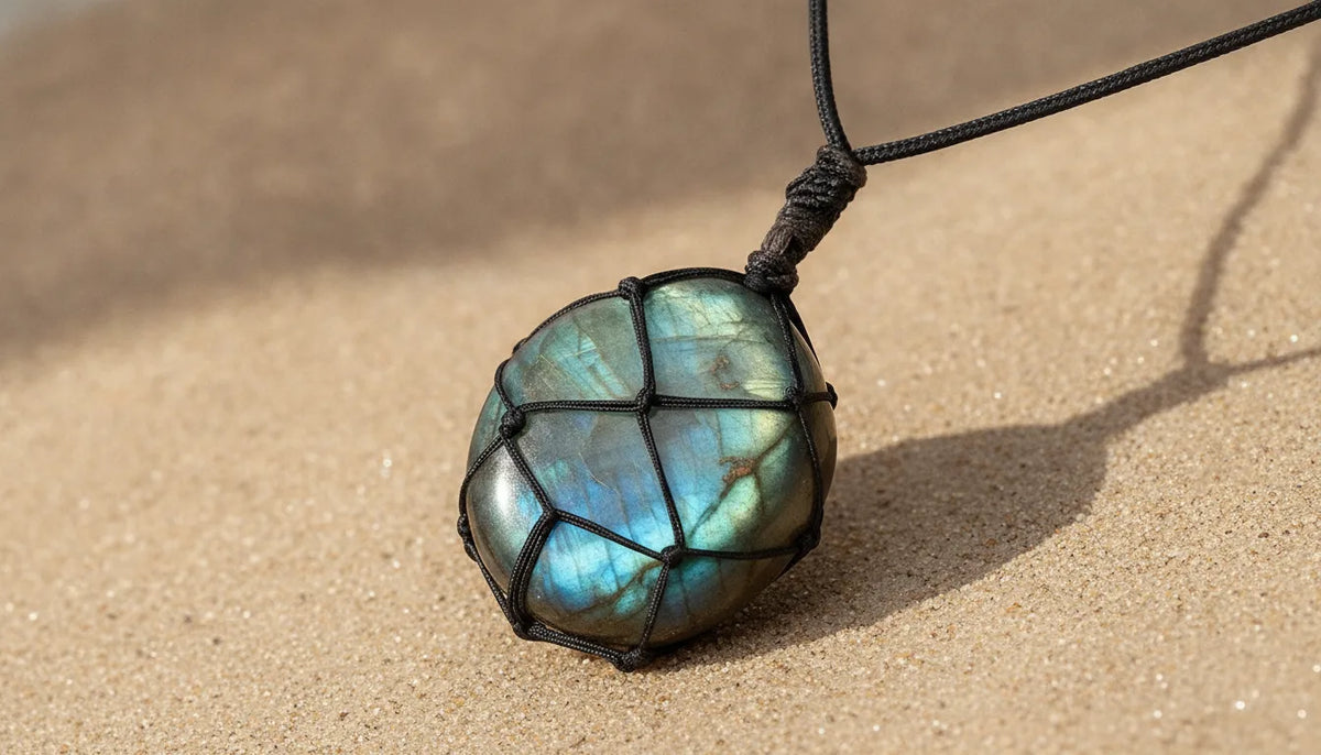 Pendentif Cœur de Dragon Labradorite AAA