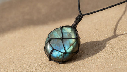 Pendentif Cœur de Dragon Labradorite AAA