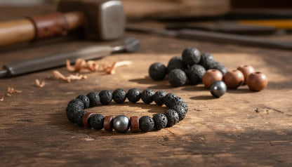 Bracelet L'Homme Zen Pierre de Lave