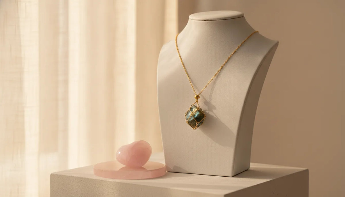 Collier Porte-Pierre "Déesse" - Élégance & Énergie Personnalisable