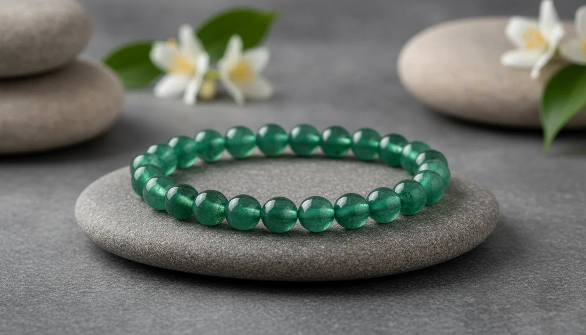 Bracelet Aventurine Verte : Chance & Prospérité