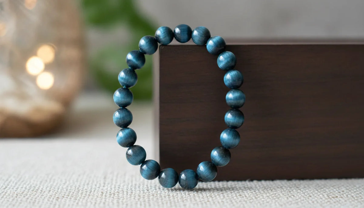 Bracelet Oeil de Tigre Bleu : Clarté & Protection