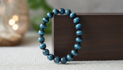 Bracelet Oeil de Tigre Bleu : Clarté & Protection