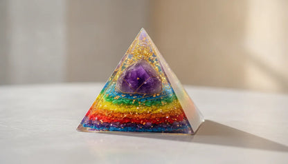 Pyramide Orgonite Améthyste : Énergie Positive & Sérénité