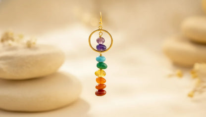 Boucles d'oreilles Bohème 7 Chakras