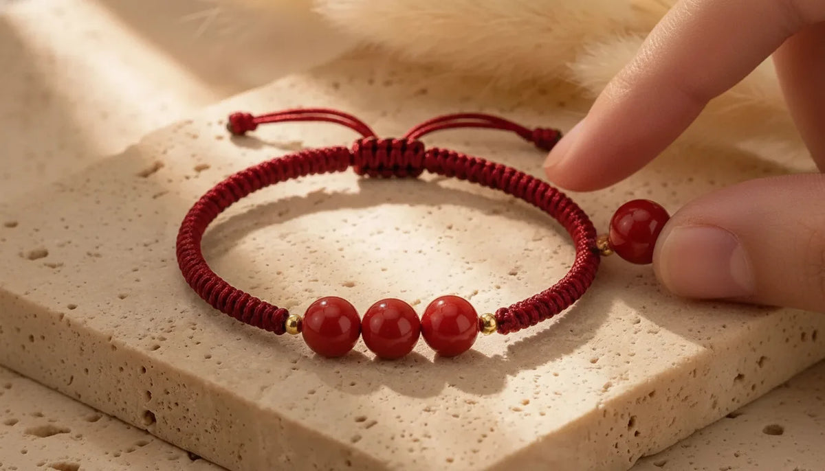 Bracelet Tibétain Cinabre Sang de Dragon