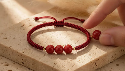 Bracelet Tibétain Cinabre Sang de Dragon