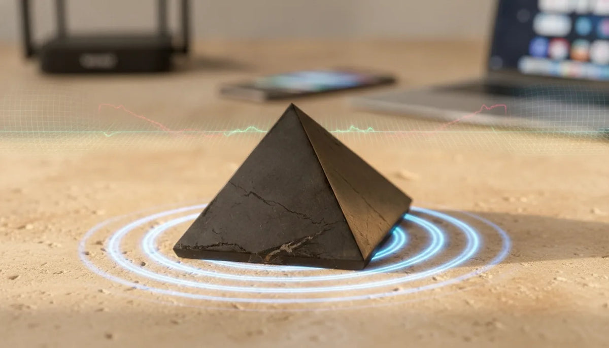 Pyramide Shungite : Bouclier Anti-Ondes Naturel