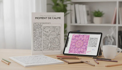 Cahier de Coloriage Anti-Stress 'Moments de Calme'
