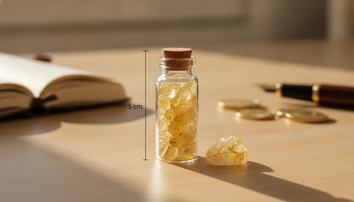 Mini Fiole Citrine : Talisman Abondance & Succès