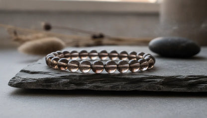Bracelet Quartz Fumé : Sérénité & Concentration
