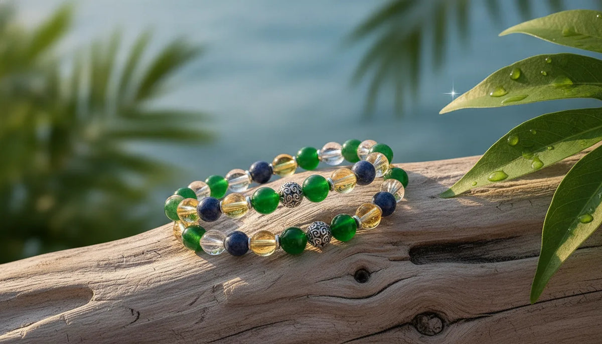 Bracelet Abondance Citrine Jade Pyrite