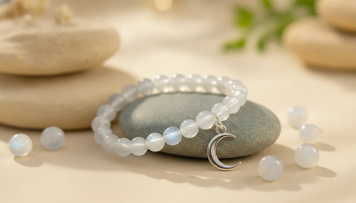 Bracelet Pierre de Lune : Intuition & Féminité