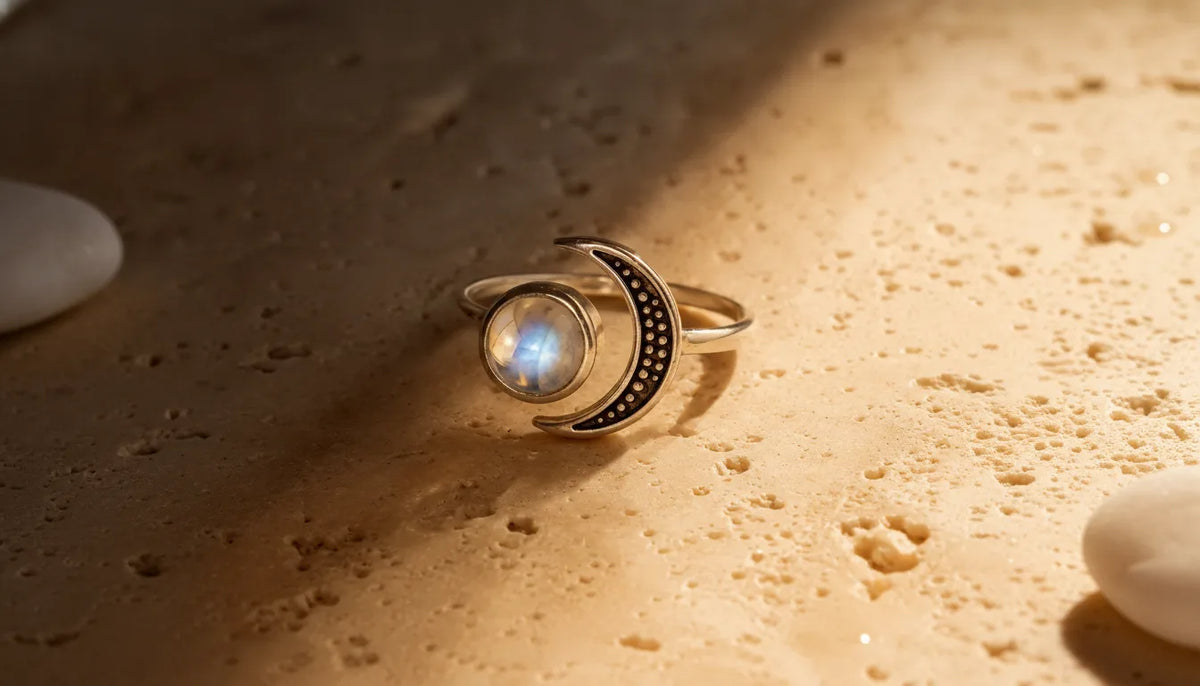 Bague Pierre de Lune Renaissance Lunaire