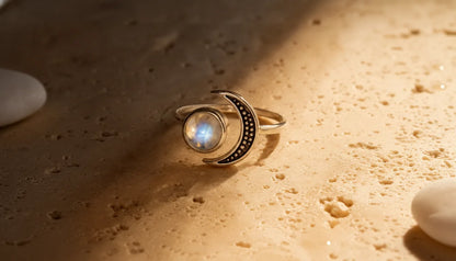 Bague Pierre de Lune Renaissance Lunaire