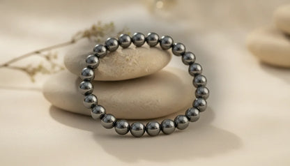 Bracelet Hématite 8mm : Protection & Ancrage