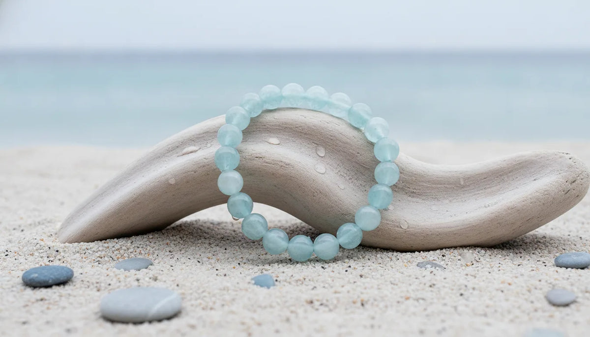 Bracelet Aigue-Marine : Sérénité & Communication