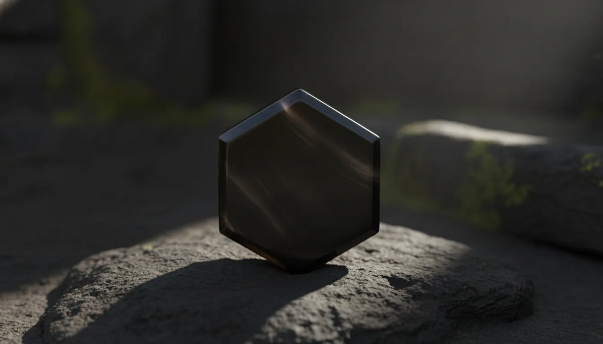 Talisman Hexagonal Protection Obsidienne Noire