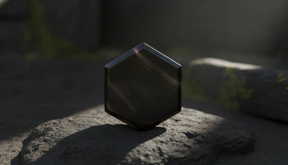 Talisman Hexagonal Protection Obsidienne Noire