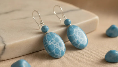 Boucles d'oreilles Turquoise Positivité