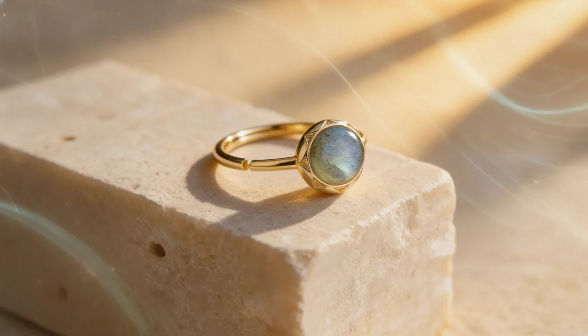 Bague Labradorite Argent 925 - Bouclier Énergétique