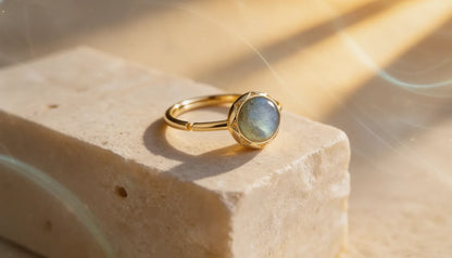 Bague Labradorite Argent 925 - Bouclier Énergétique