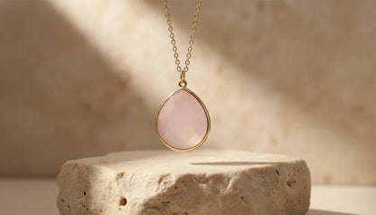 Collier Bulle de Tendresse Quartz Rose AAA