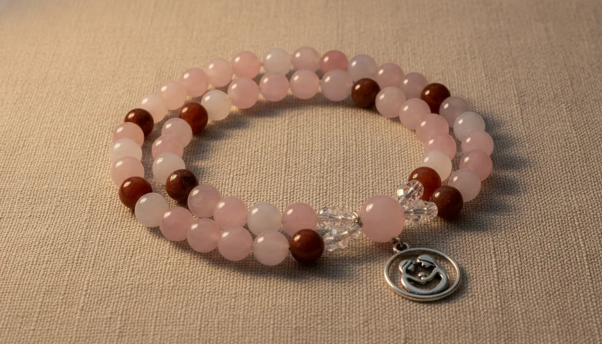 Mâlâ Désir Maternel : Cornaline, Quartz Rose, Pierre de Lune