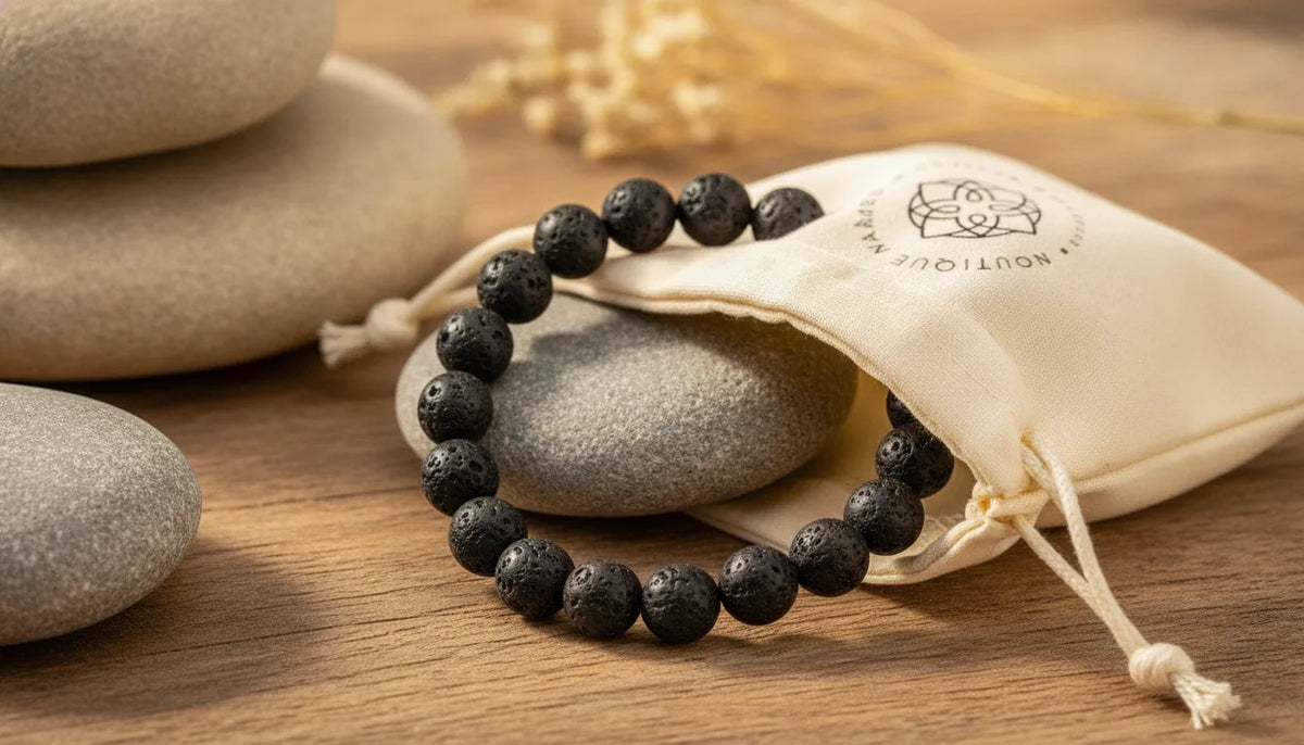 Bracelet Pierre de Lave : Ancrage & Équilibre