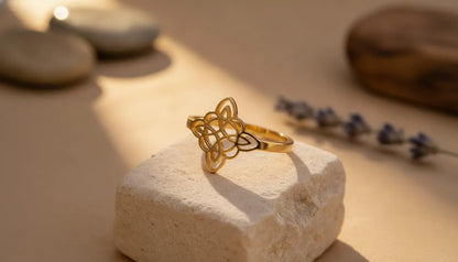 Bague Noeud de Sorcière Protection Éternelle Ajustable