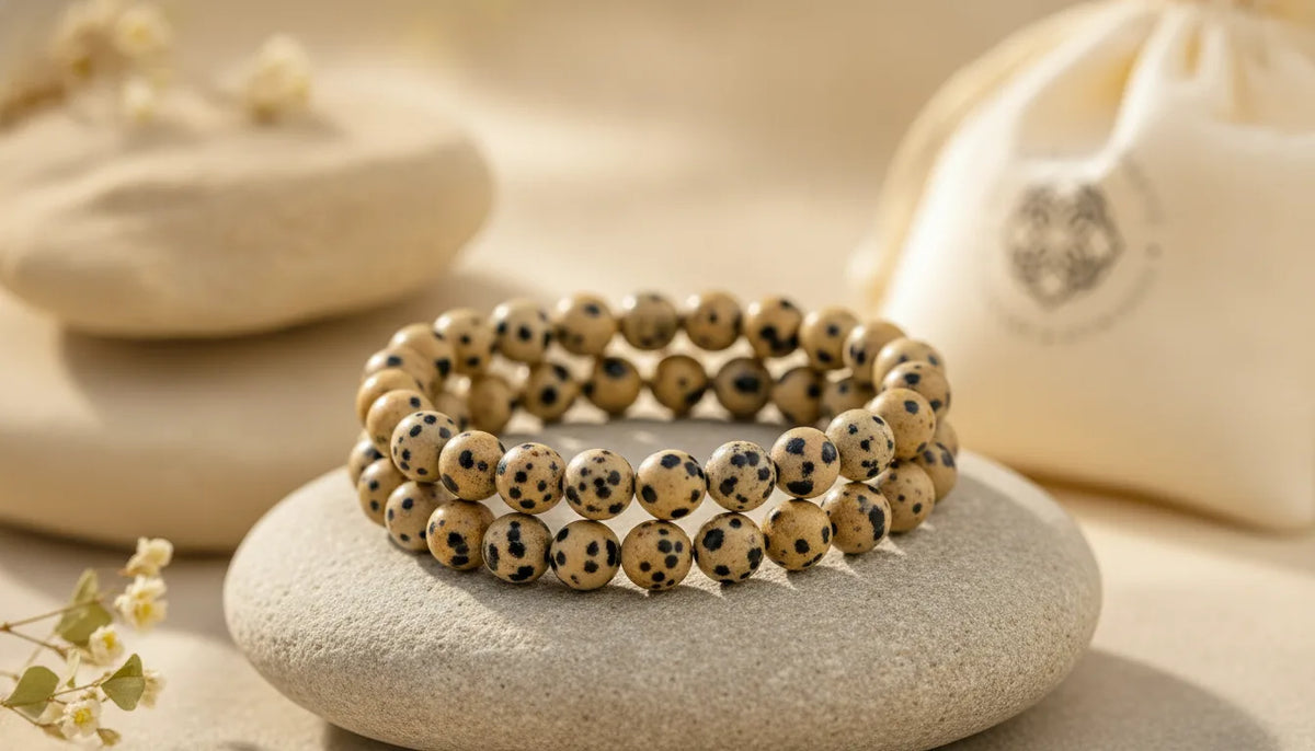Bracelet Jaspe Dalmatien 8mm - Harmonie & Protection