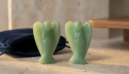 Duo d'Anges Gardiens Aventurine Verte - Protection & Sérénité
