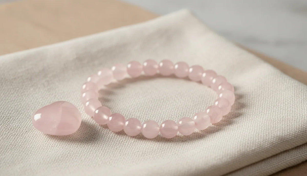 Bracelet Quartz Rose 8mm - Pierre d'Amour