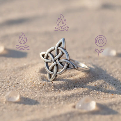 Bague Noeud de Sorcière Protection Éternelle Ajustable