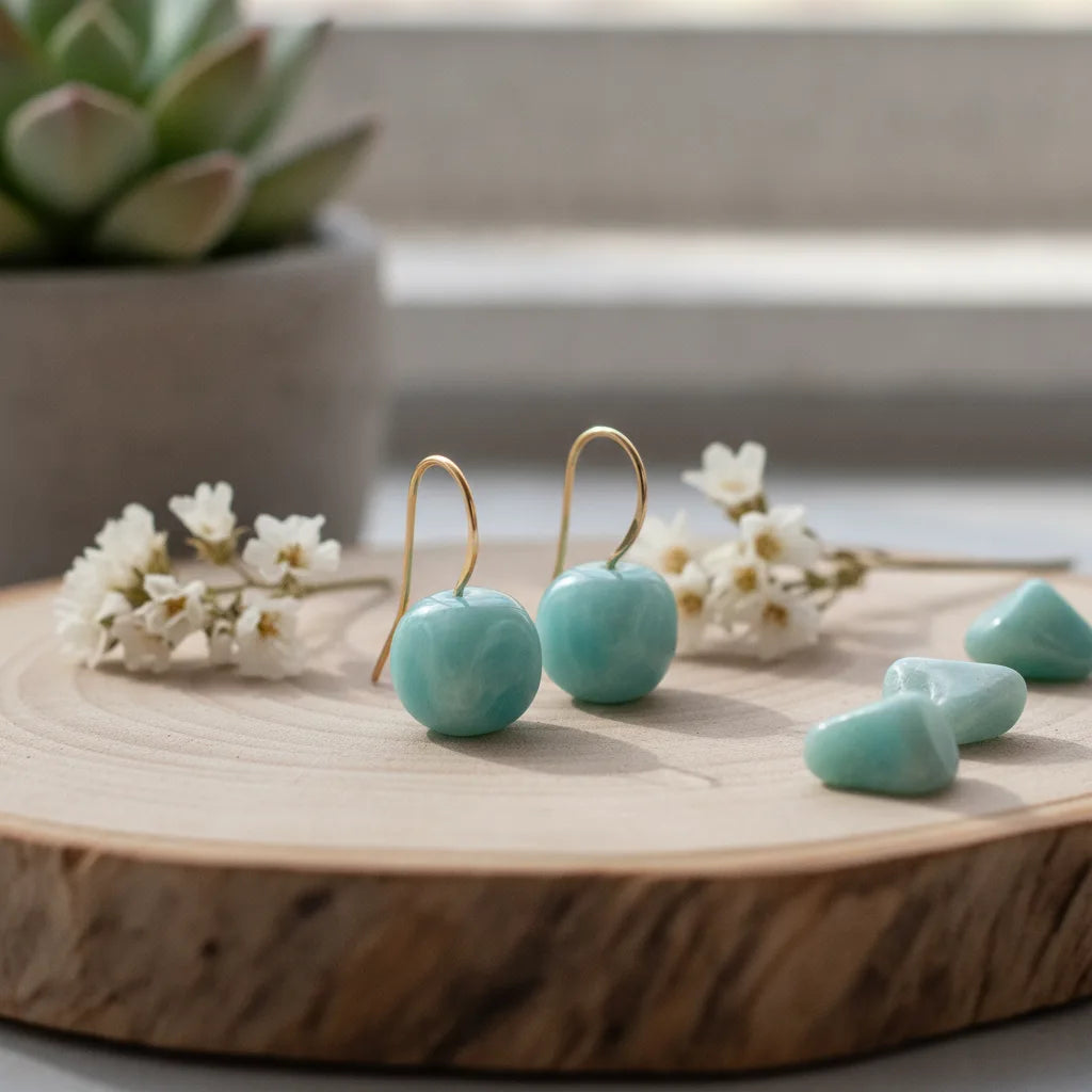 Boucles d'oreilles Amazonite Sérénité
