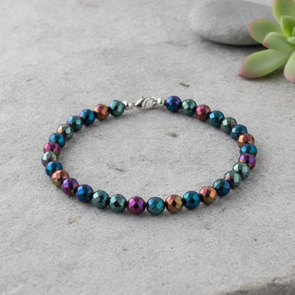 Bracelet Hématite Magnétique Arc-en-Ciel