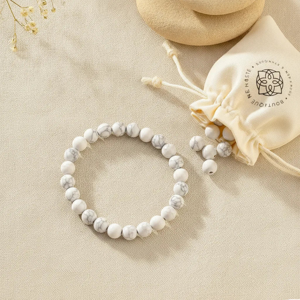 Bracelet Howlite Sérénité et Détente