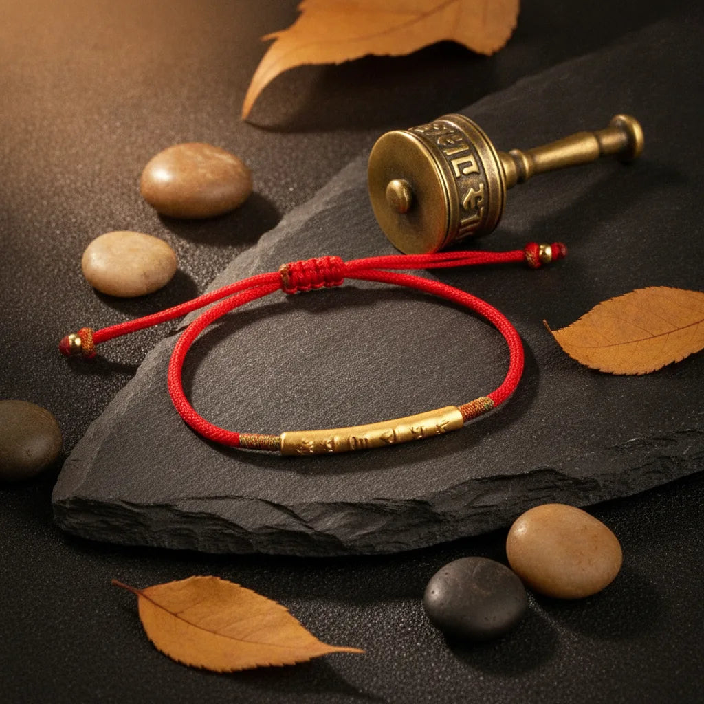 Bracelet Ma Bonne Étoile : Vœux & Mantra Tibétain Argent 925