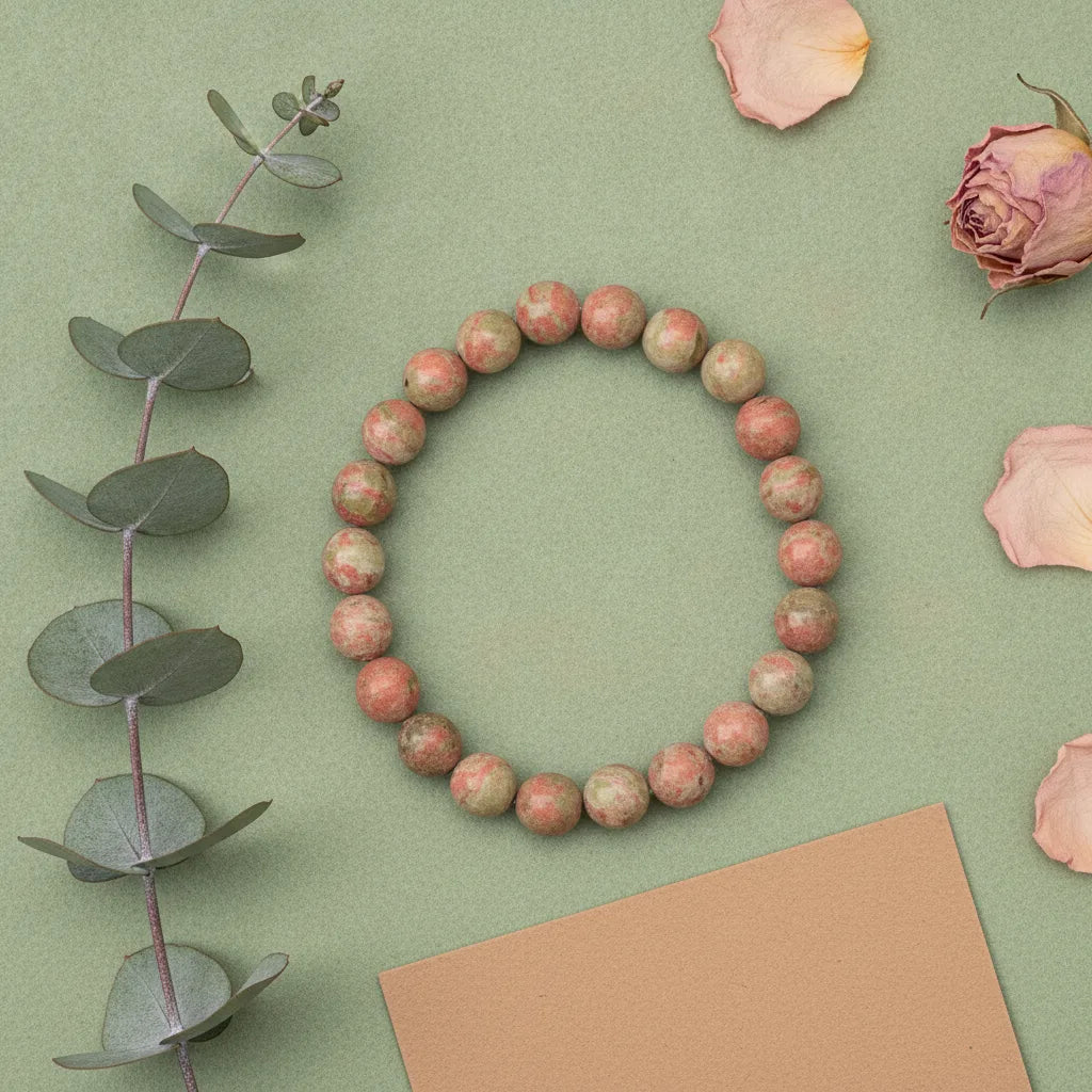 Bracelet Unakite 8mm - Équilibre Émotionnel & Spirituel