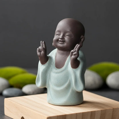 Statuette Bouddha Trinité du Bonheur
