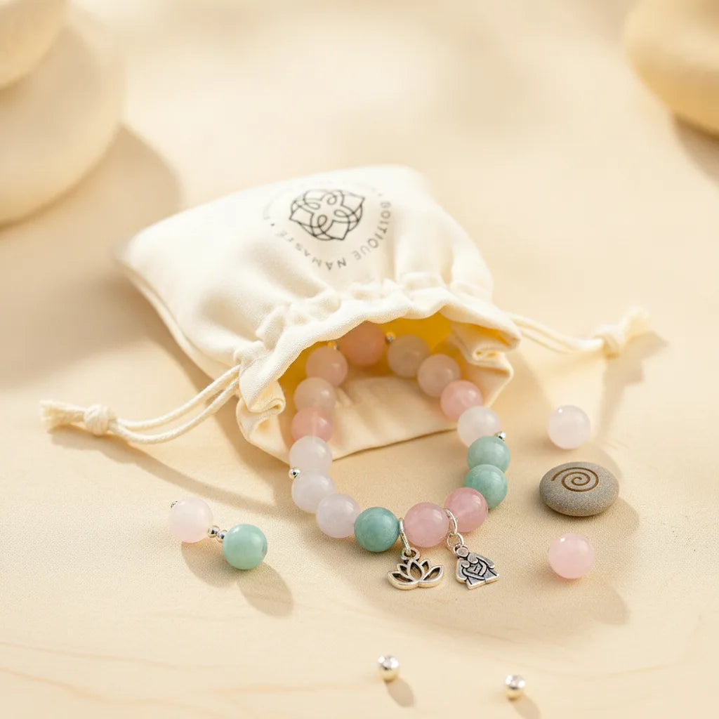 Bracelet Désir Maternel : Cornaline, Quartz Rose, Pierre de Lune